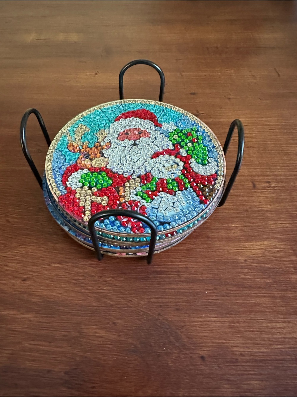 Holiday Diamond Art Set Of 6 Coasters